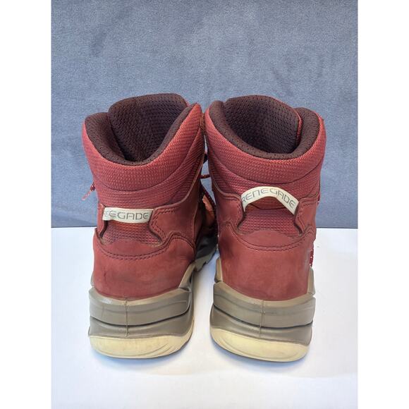 Lowa Renegade GTX Mid Red Leather Hiking Trekking Boots Women's sz7.5 - Picture 4 of 7